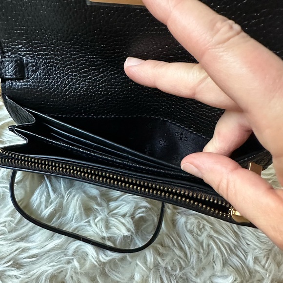 Tory Burch Britten purse bag chain wallet black leather new with tags! - Picture 7 of 14